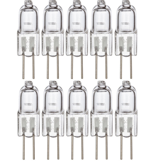Simba Lighting Halogen G4 T3 10W 120lm Bi-Pin Bulbs 12V JC, 2700K, 10 Pack