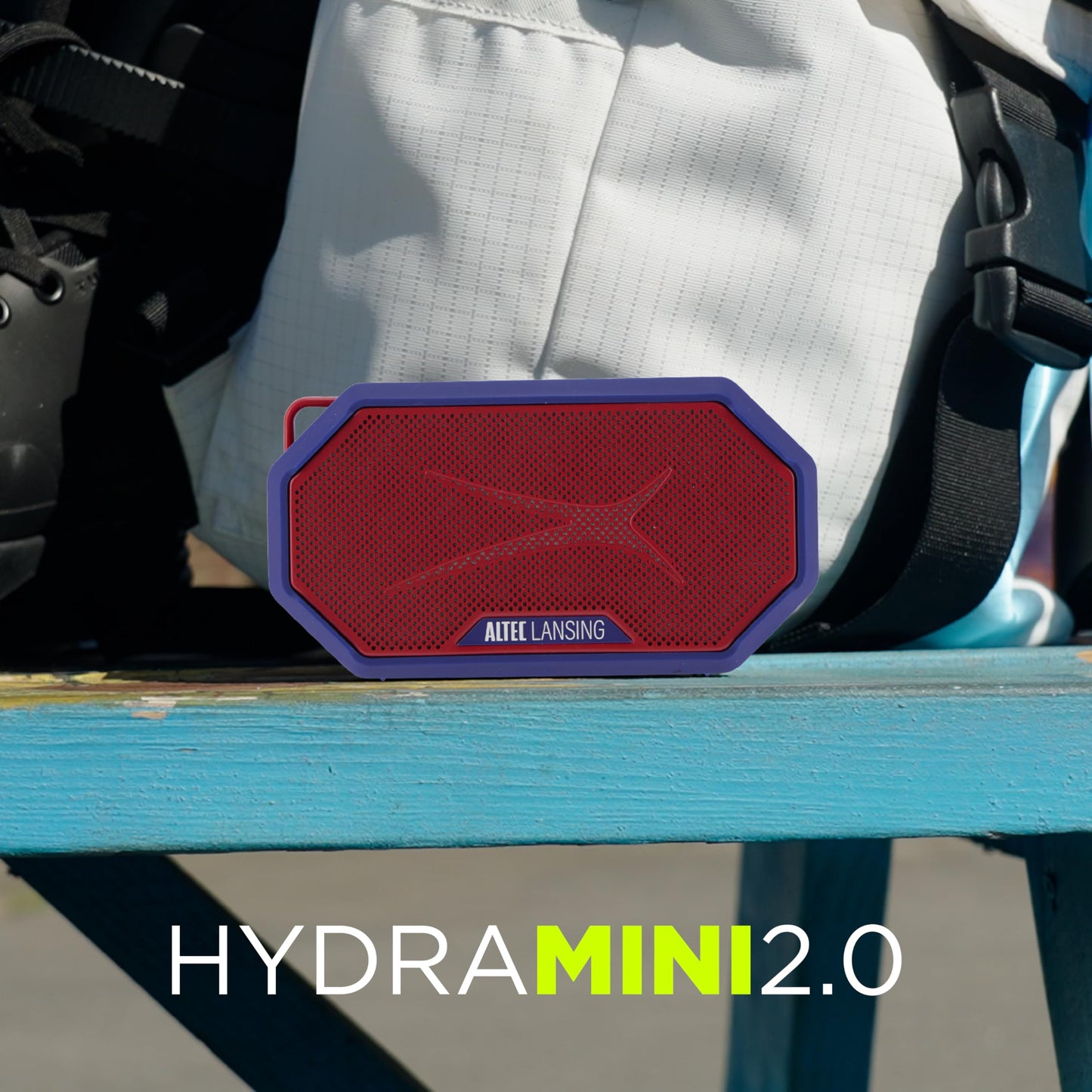 Altec Lansing x New York Giants - Portable Bluetooth Speaker HYDRAMINI 2.0, IP67 Waterproof, 8W Output, 12h Playtime, USB-C Quick Charge, Voice