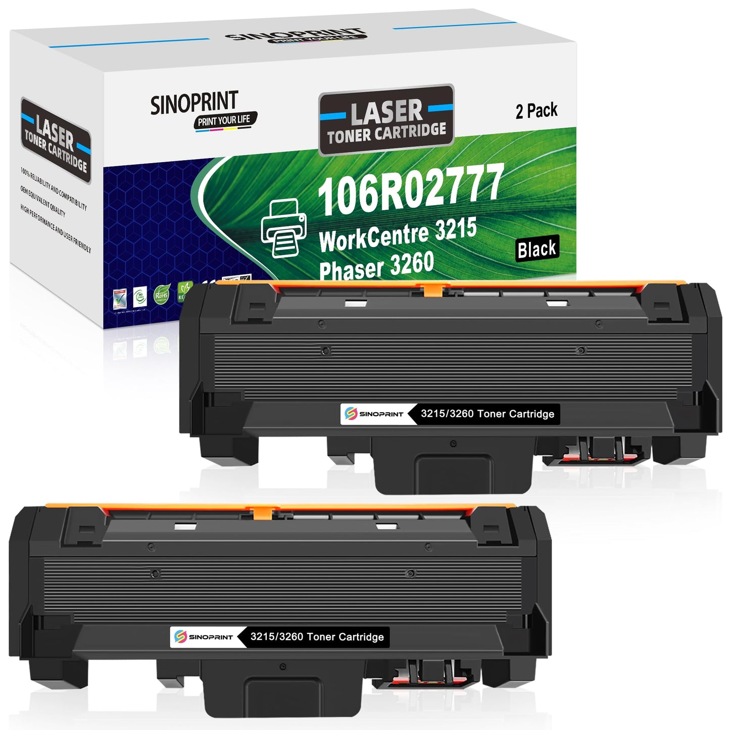 SINOPRINT Compatible 106R02777 Toner Cartridge Replacement for Xerox WorkCentre 3215 3215NI 3225 3225DNI Phaser 3260 3260DI 3260DNI 3052 106R02775