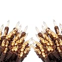 612 Vermont 35 Clear LED Christmas String Lights on Brown Wire Cord, UL Approved, Indoor and Outdoor Use, 8.5 Foot of Lighted Length, 9.8 Foot