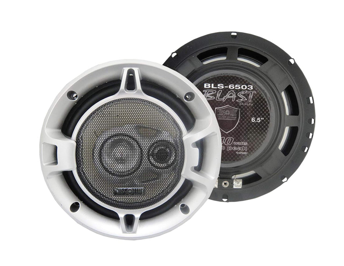 Absolute USA 4 X BLS-6503 Blast Series 6.5 Inches 3 Way Car Speakers 640 Watts Max Power