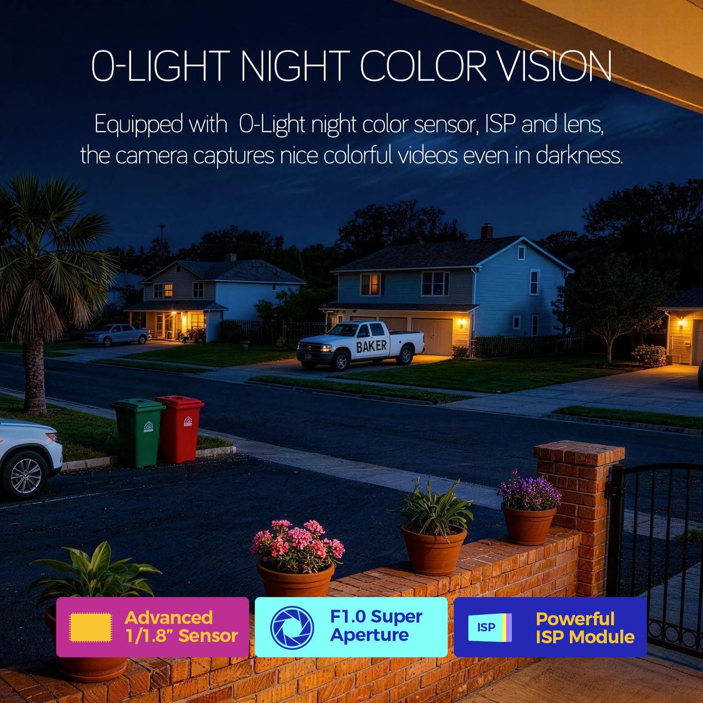 XMARTO 0-Light NIGHT COLOR Solar Wireless Security Camera Outdoor, PTZ Wire-Free Home Surveillance with AI Thermal Detection, Non-stop Solar Power, 0