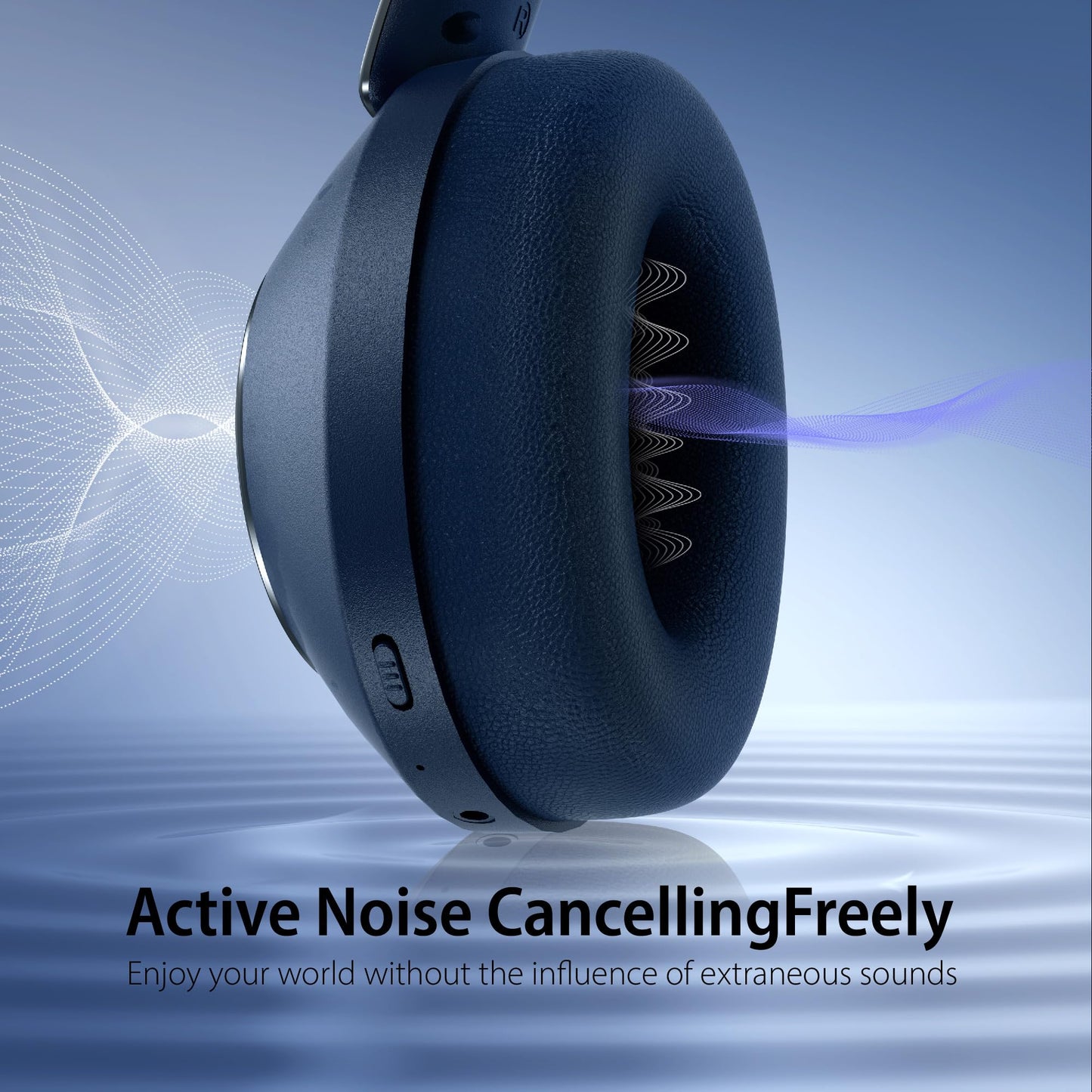 EAORUL Active Noise Cancelling Headphones, 100H Playtime Headphones Wireless Bluetooth, Bluetooth Headphone with Microphone, Over- Ear Wireless…
