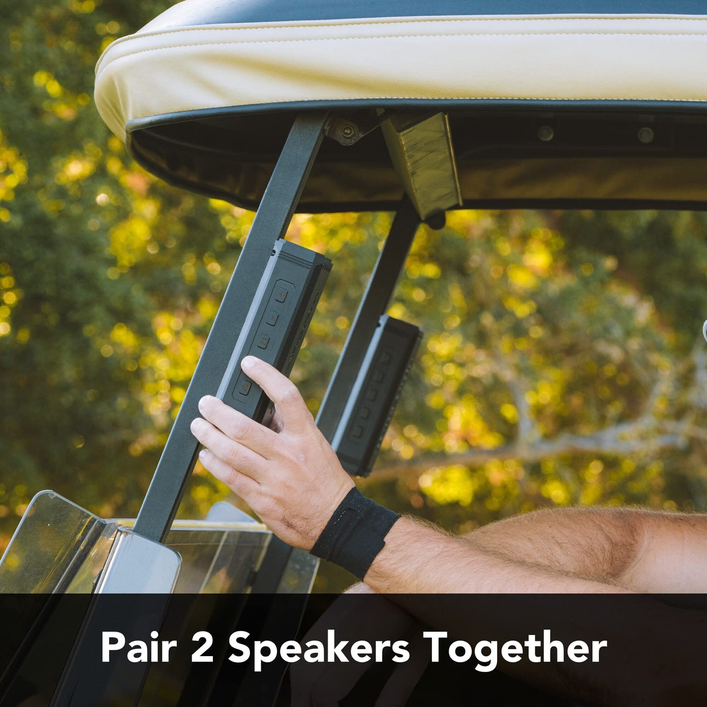 Rokform G-ROK Wireless Golf Speaker, Portable Magnetic, IPX7 Waterproof, Shockproof & Dustproof, Loud & Clear Sound, 24 Hour Battery, Rugged Outdoor