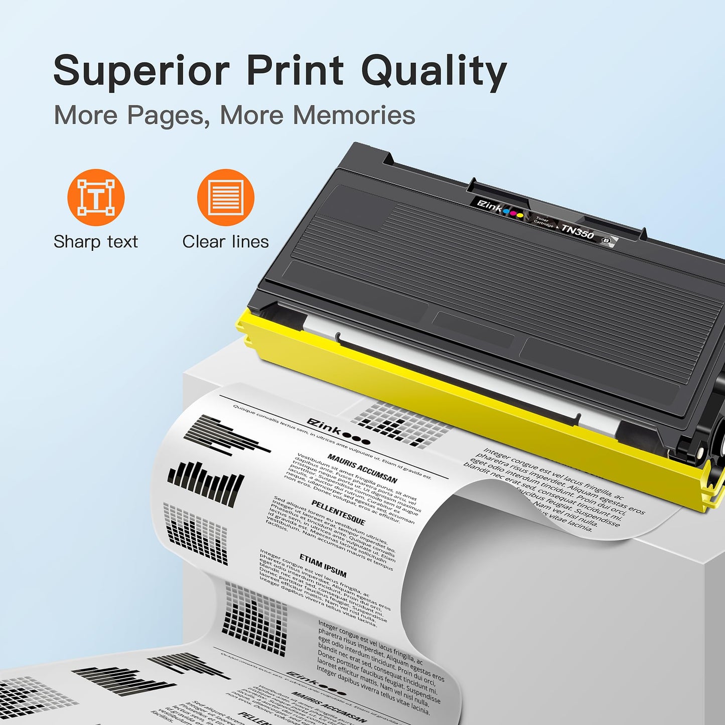 E-Z Ink Compatible Toner Cartridge Replacement for Brother TN350 TN-350 TN 350 to Use with Intellifax 2820 Intellifax 2920 HL-2070N HL-2040 DCP-7020