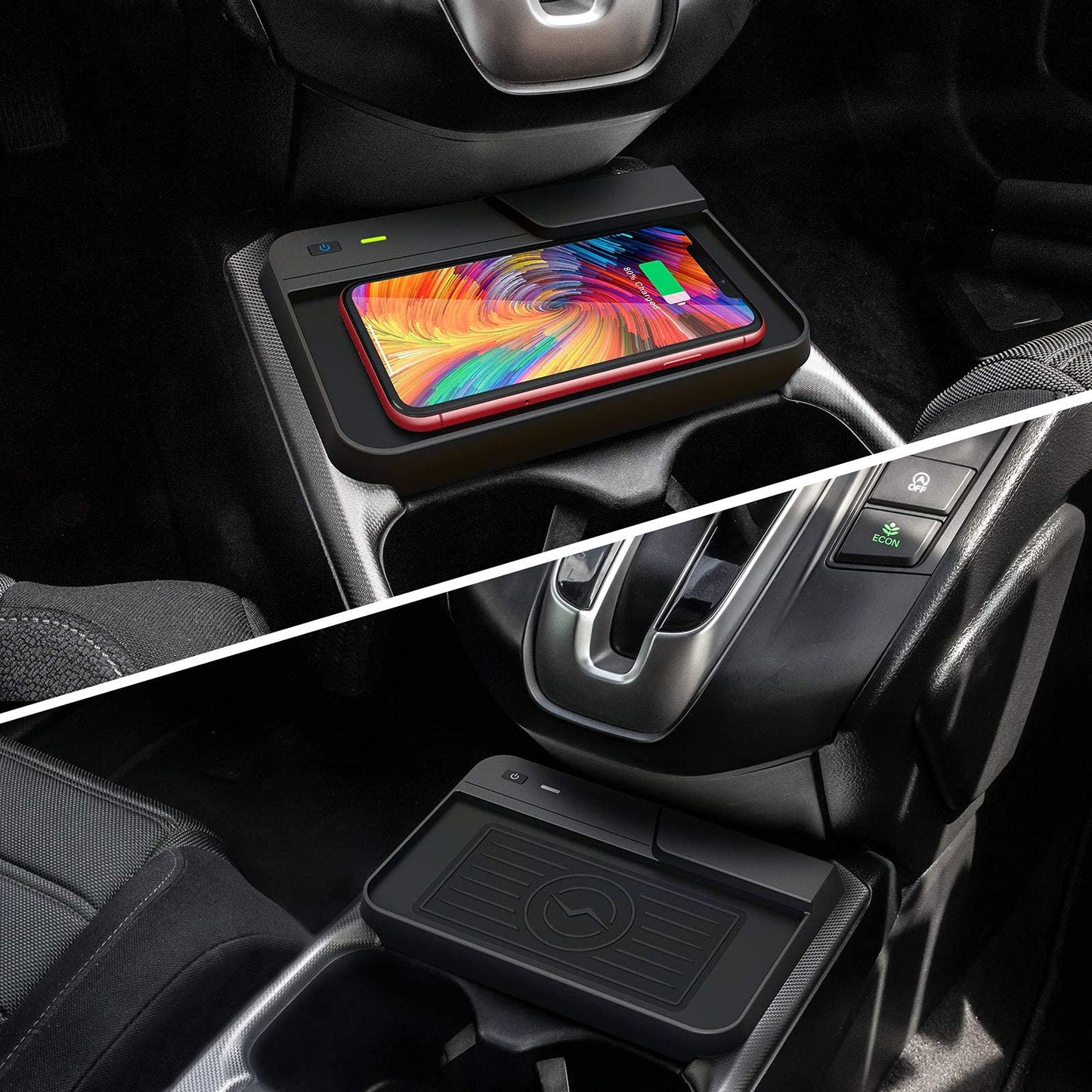 CarQiWireless Wireless Charger for Honda CRV 2019 2018 2017 Car Charging Charger, Center Console Holder Storage Box with Cell Phone Wireless Charging