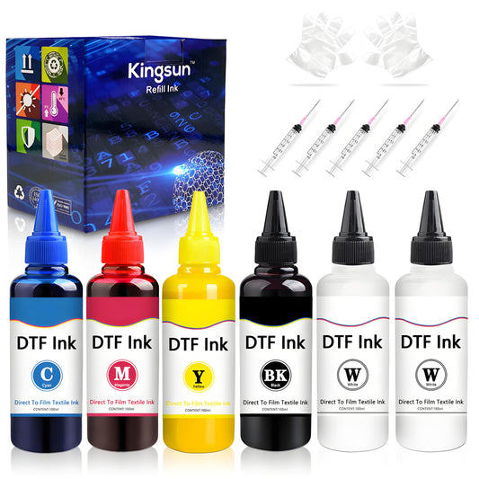 KSUMEI DTF Ink Bottle Premium Heat Transfer Printing Direct to Film Refill Ink for Epn L800, L805, L1800, R1390, R2400, ET-8550,XP-15000 Printers
