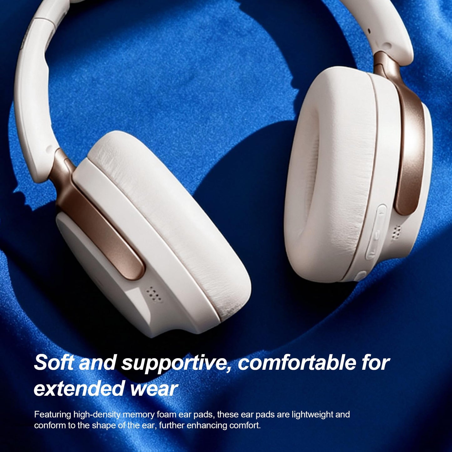 Anjetsun Wireless Headphones Over Ear with ANC, 80H Playtime, Fast Charge, Active Noise Cancelling & Transparency Mode, Comfortable Wireless
