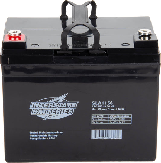 Interstate Batteries 12V 35Ah Battery (Insert Terminal) SLA AGM VRLA Rechargeable Replacement for Construction Devices, Electric Stations, Backup…