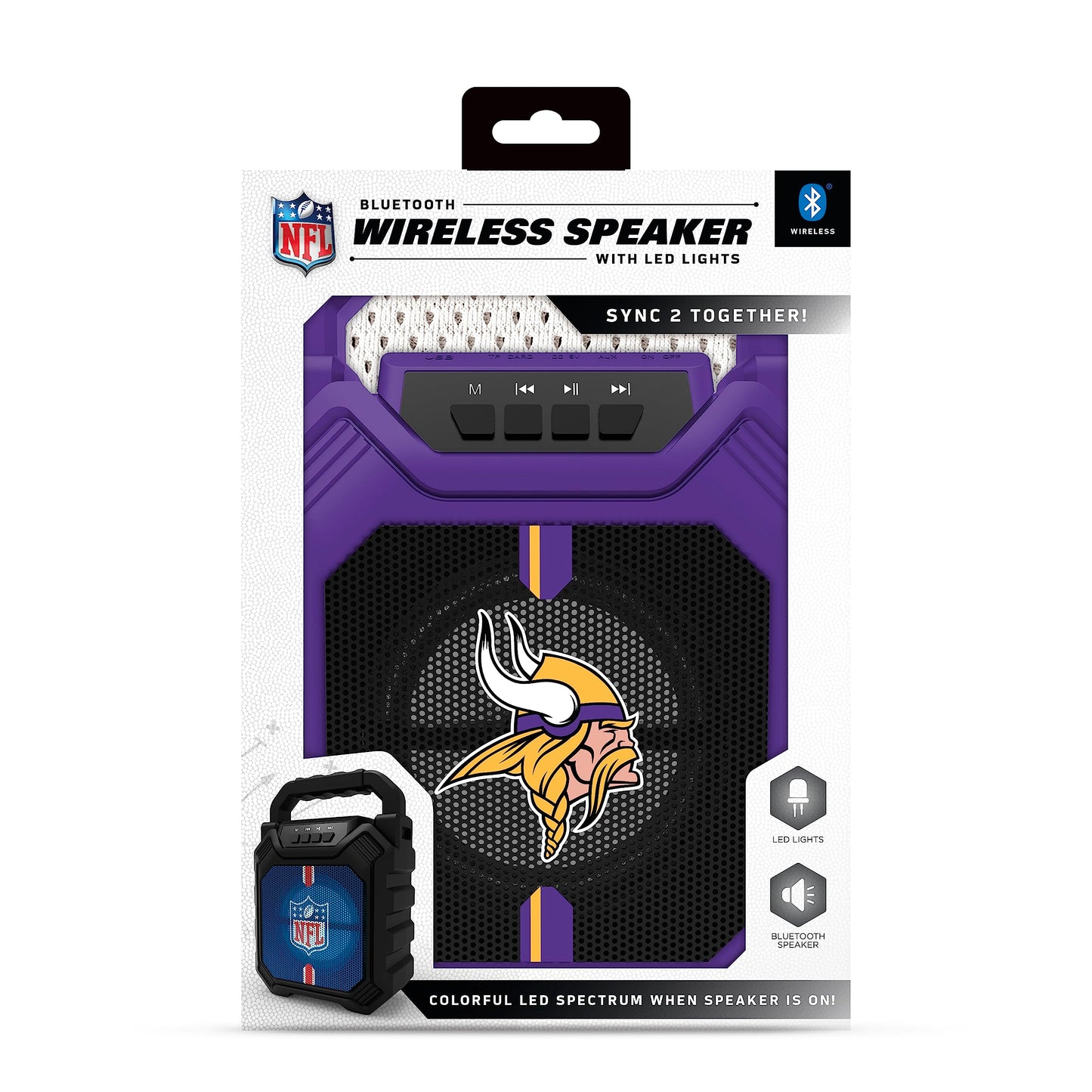 SOAR NFL XL ShockBox Wireless Bluetooth Speaker, Minnesota Vikings