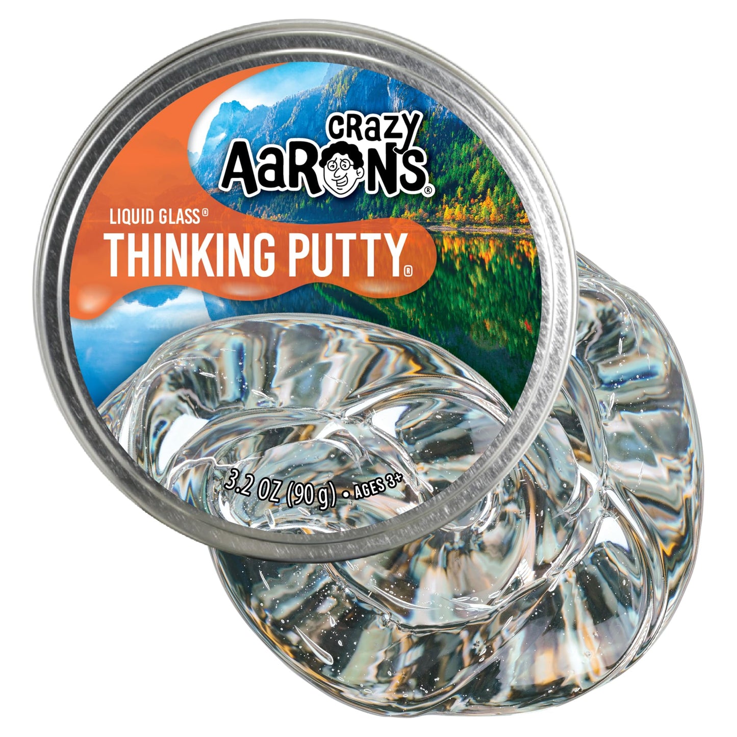 Crazy Aaron's Thinking Putty - Liquid Glass - See-Through Putty for Kids and Adults in a 4" Tin - Creative and Endless Fun, Stress Relief Therapy…