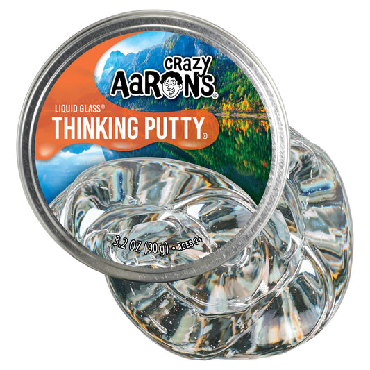 Crazy Aaron's Thinking Putty - Liquid Glass - See-Through Putty for Kids and Adults in a 4" Tin - Creative and Endless Fun, Stress Relief Therapy…