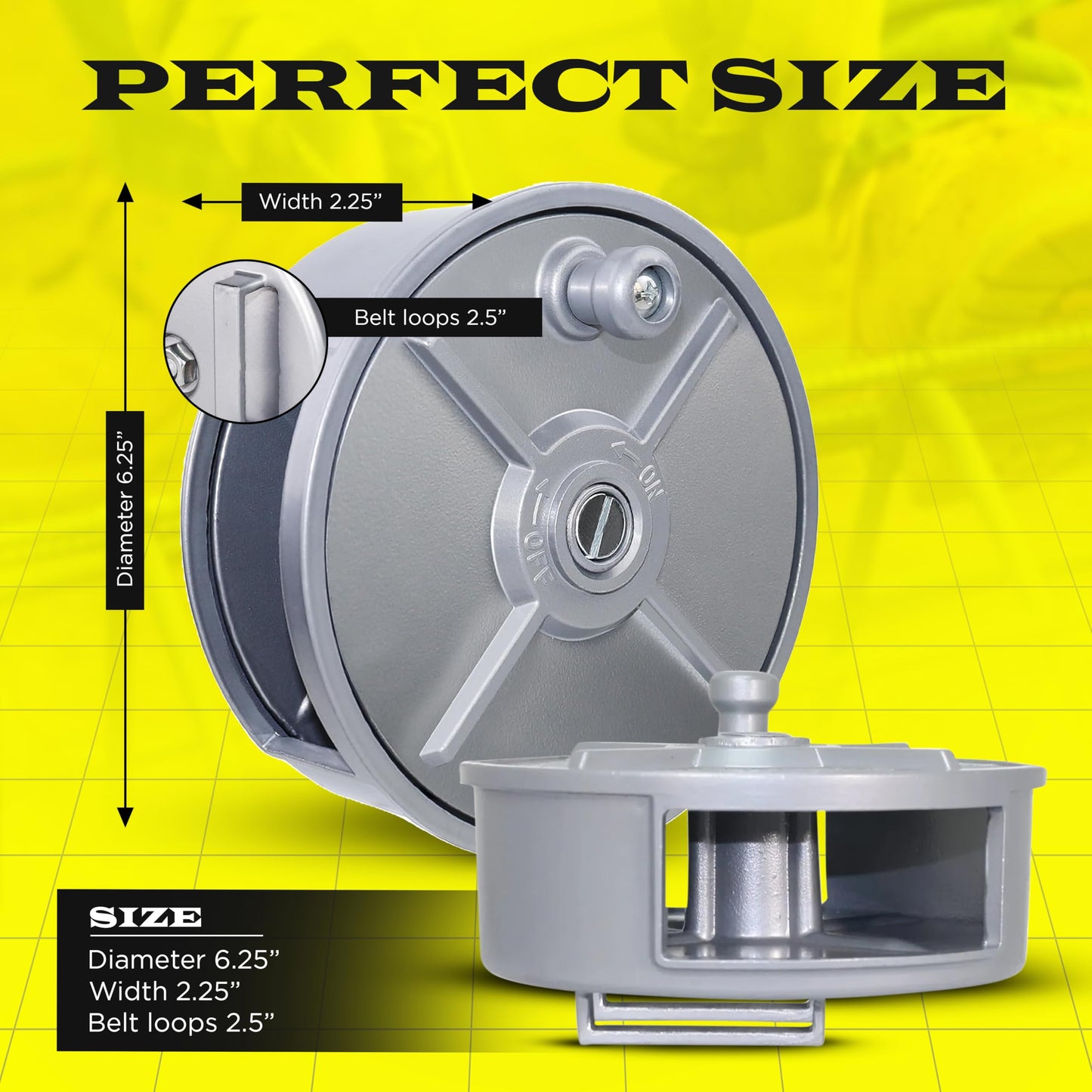Aluminum Tie Wire Reel Coil Holder - Lightweight & Durable Wire Holder with Ergonomic Rewind Knob, Smooth Operating Wire Reel Dispenser, Sturdy