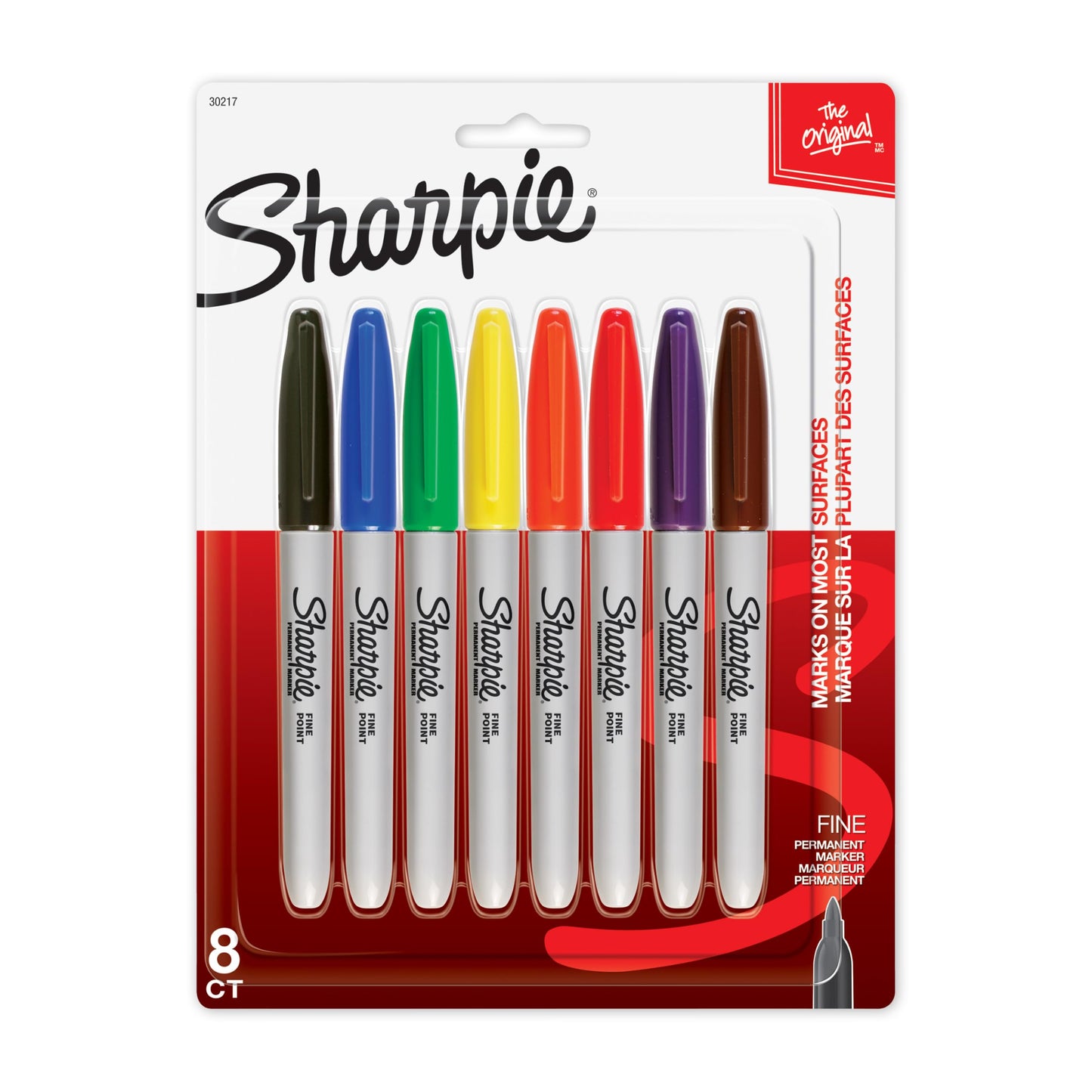 Sharpie Permanent Markers, Fine Point, 8 Count - School, Office, Arts & Crafts, Desk Supplies