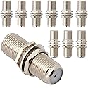 Newhouse Hardware COAXCOUP-10 Coaxial Cable Extender, F-Type Female to Female Connector for RG6 & RG59, 10-Pack