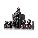beFree Sound 5.1 Channel Bluetooth Surround Sound Speaker System- Red