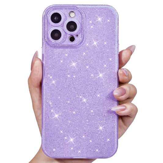Svanove for iPhone 12 Pro Case Glitter, Sparkly Girly Cute Bling Sparkle Shiny Shimmer Bright Phone Case for Women, Glittery Thin Slim Jelly Soft