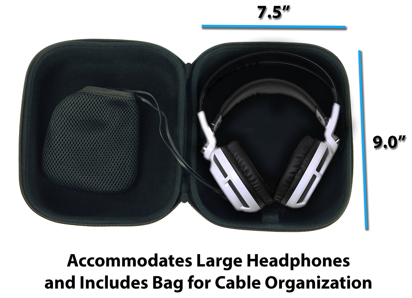 CASEMATIX Gaming Headphone Case Compatible with Razer Kraken X, Chroma, Man O War, Tiamat and More - Case Only