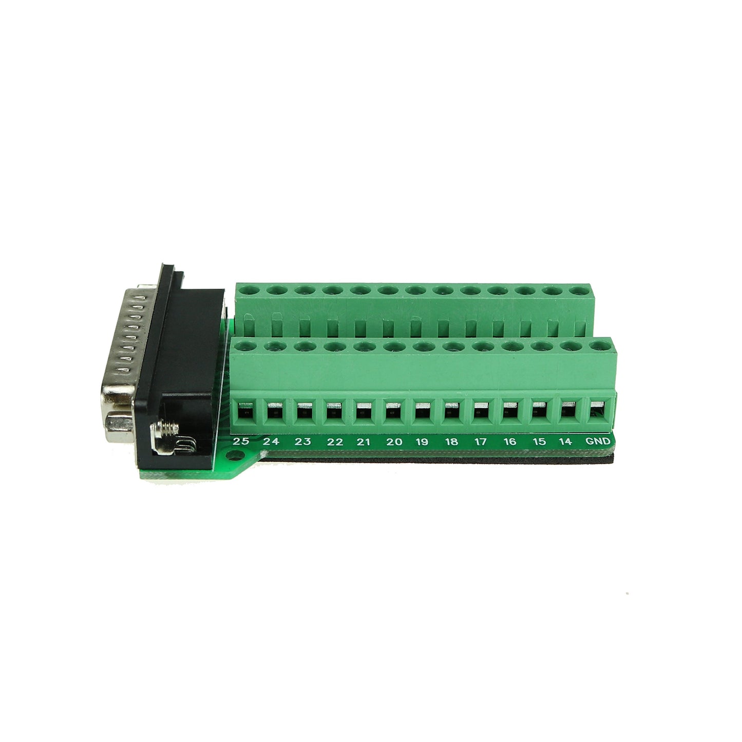 Twinklebay Connector Db25 D-sub Male Plug 25-pin Port Terminal Breakout PCB Board