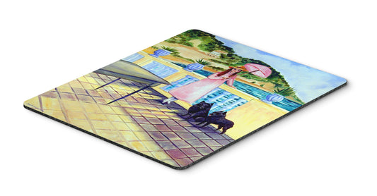 Caroline's Treasures 7267MP Lady with her Schipperke Mouse Pad, Hot Pad or Trivet for Home Office Gaming Working Computers Laptop Mouse Mat,Washable
