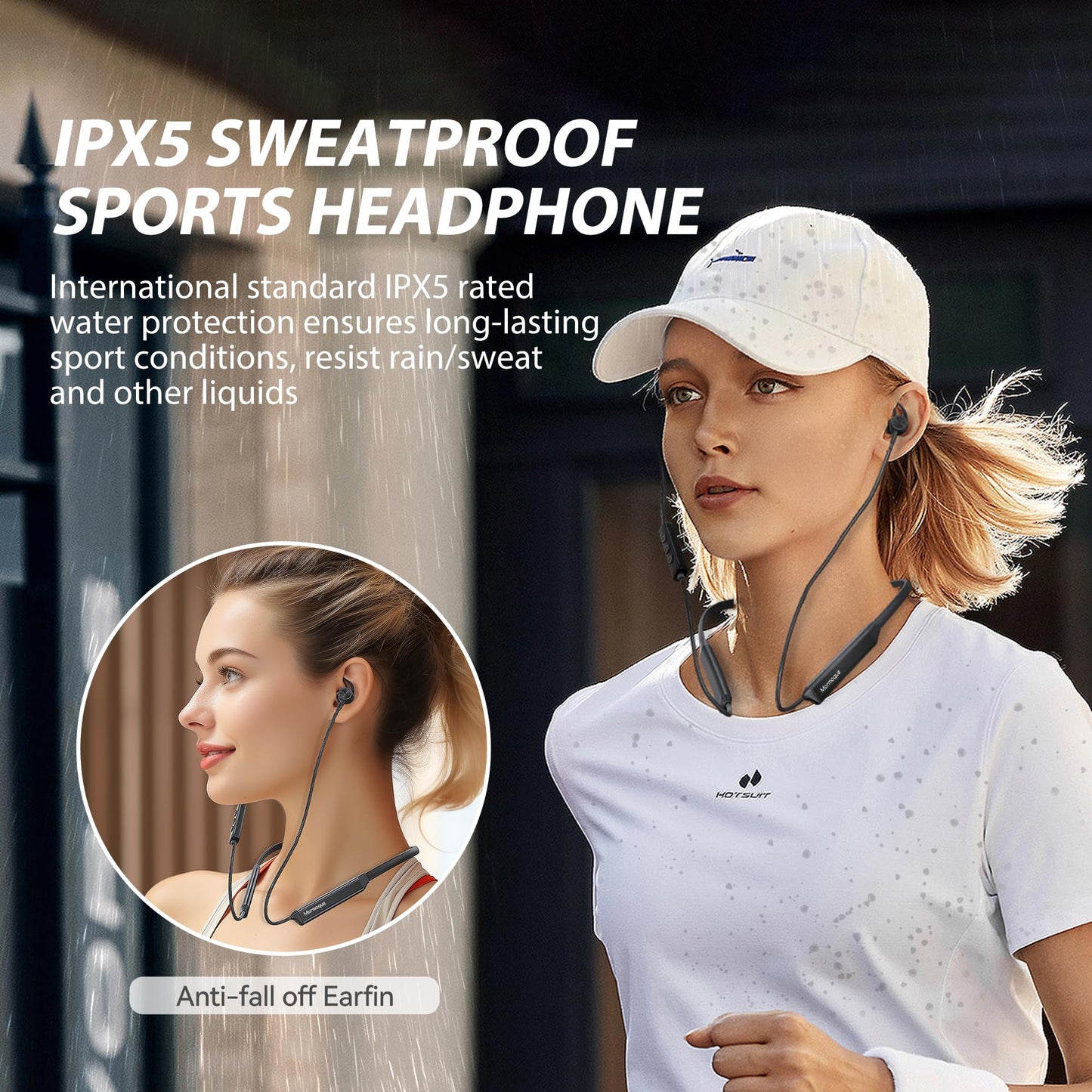 MORMOQUE G5 Neckband Bluetooth Headphones,with Microphone Wireless Earphone,HiFi Deep Bass Earbuds,Magnetic Metal Headset,IPX5 Sweatproof 36Hrs…