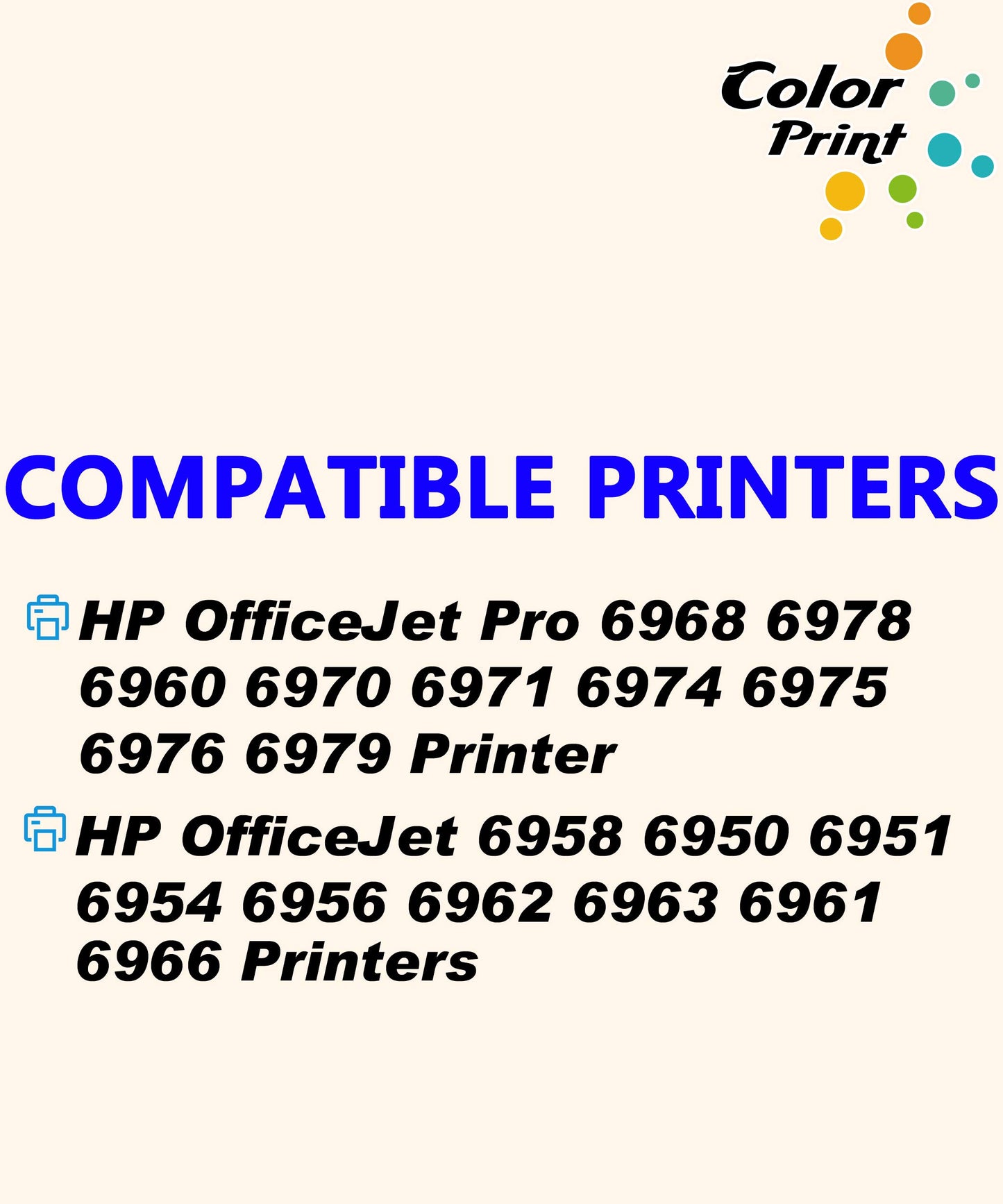 Color Print Compatible Ink Cartridge Replacement for 952XL 952 XL OfficeJet Pro 8710 8720 8740 7720 7740 8216 8200 8210 8218 8700 8724 8725 8726 8727