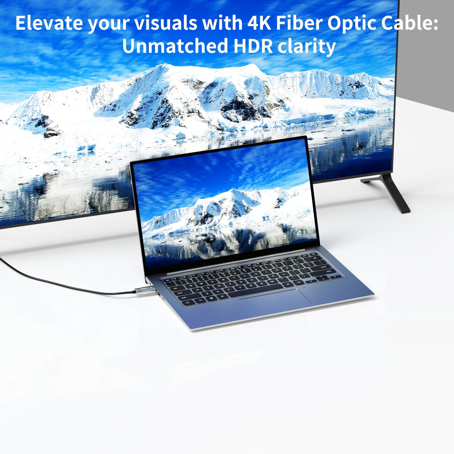 MavisLink 4K Fiber Optic HDMI Cable 35ft, High Speed HDMI 2.0 Cable, 18Gbps, Supports HDR, ARC, Directional Fiber HDMI Cord, Compatible