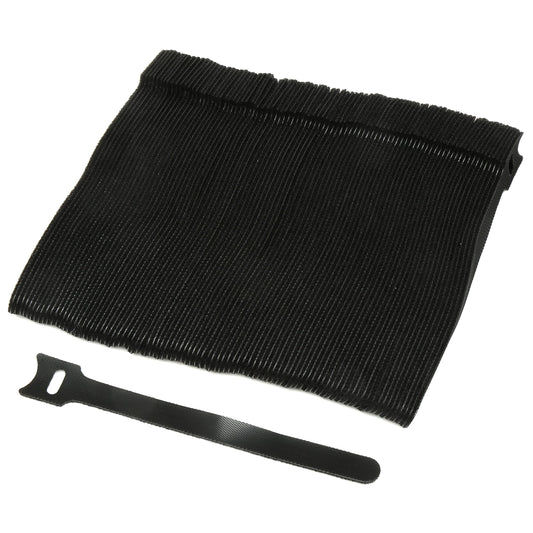H&S Nylon Reusable Cable Ties for Cord Management - 50pcs - Adjustable Nylon Hook and Loop Straps - Strong Black Wire Organizer