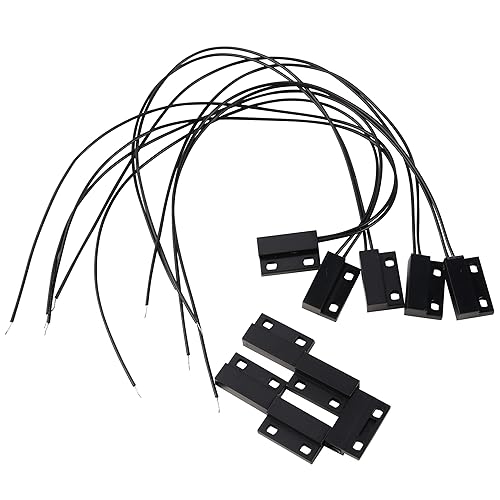 UHPPOTE Wired Wooden Door Window Sensor Detector Switch for Home Alarm Security System (Pack of 5)