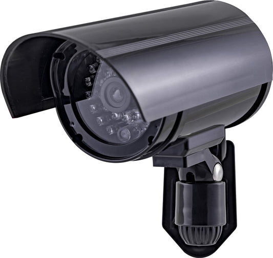 GE Power Gear GE Decoy Security Bullet Camera with Flashing Red Light, Blinking LED, Fake Surveillance, Realistic Looking Recording Lens