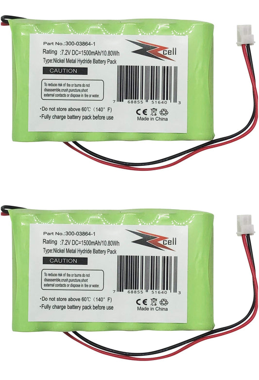 ZZcell 2-Pack Battery Compatible with Honeywell Alarm 300-03864-1, Lynx L3000, Lynx L5000, Lynx L5100, ADEMCO 300-03865, 1500mAh (Please Check Part…