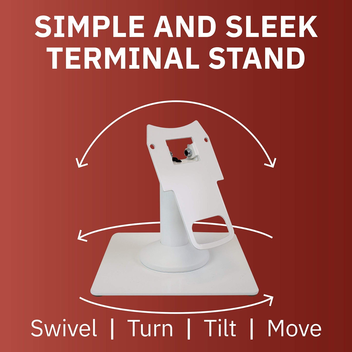 DCCStands Clover Mini/Clover Mini 3 Swivel and Tilt Terminal Stand and Screen Protector Bundle - Freestanding Mount