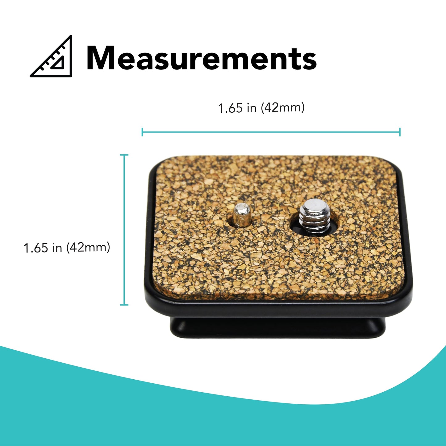 Foto&Tech 2 Pcs 42mm Tripod Quick Release Plate Head Mounting Parts Replacement for Ambco V-0554, Prmster 6100 6160 7100 FW29T, Vvtar V3000 Hakba