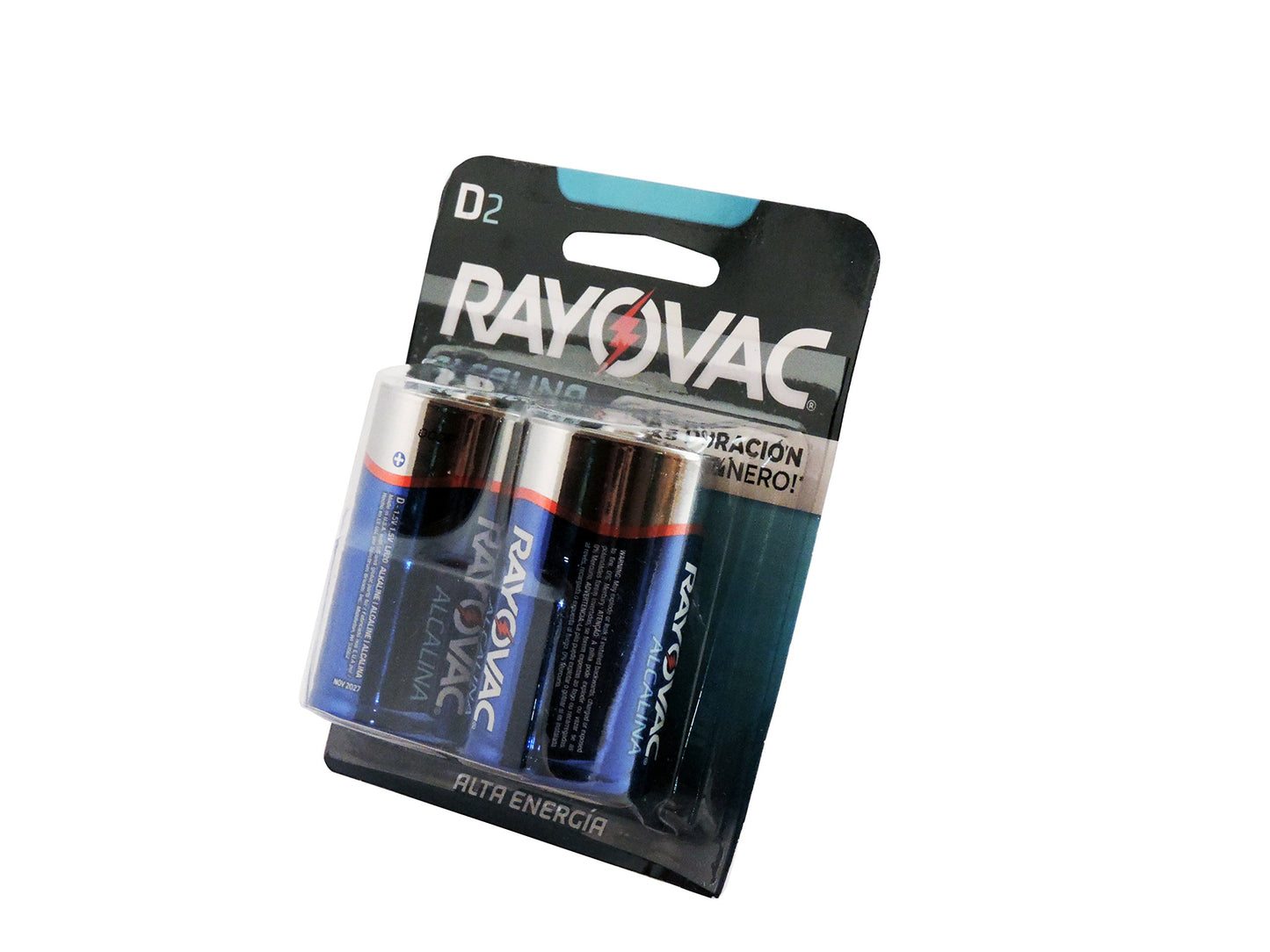 Rayovac High Energy D Batteries (2 Pack), Alkaline D Cell Batteries