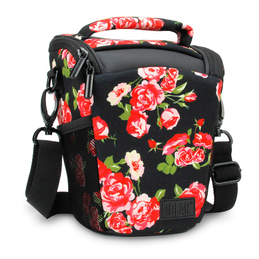USA Gear DSLR Camera Case for Men and Women with Top Loading Accessibility, Adjustable Shoulder, Small Camera Sling Bag, Travel Padded Handle - Camera