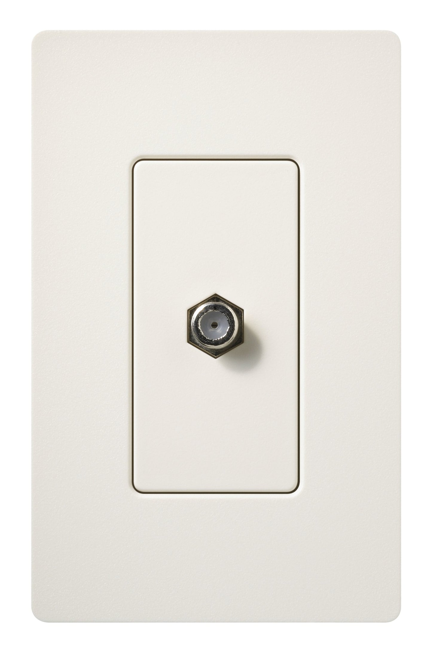 Lutron Satin Colors Coaxial Cable Jack - Biscuit