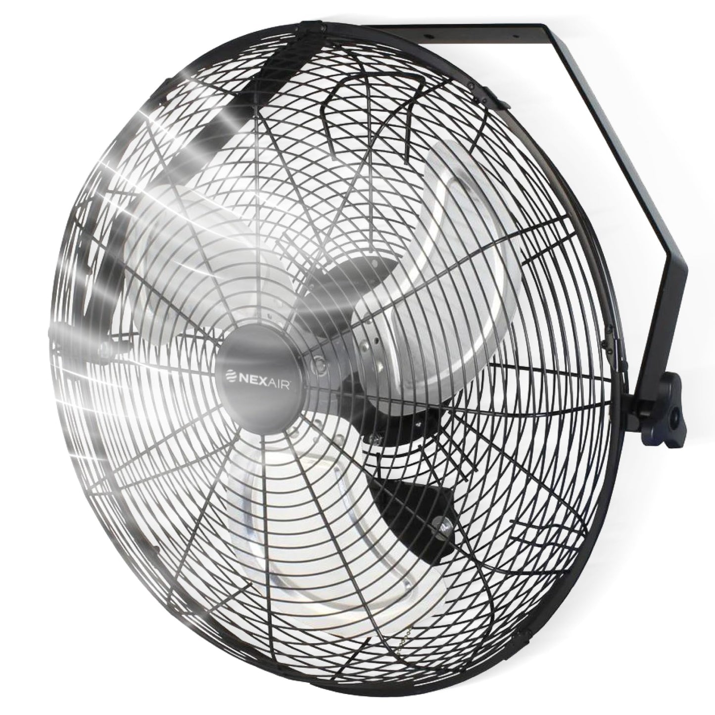 NEXAIR 18 Inch High-Velocity Industrial Wall Fan, 4600CFM Heavy Duty High Output Powerful 3 Speed Wall Fan with 360° Adjustment, for Commercial use
