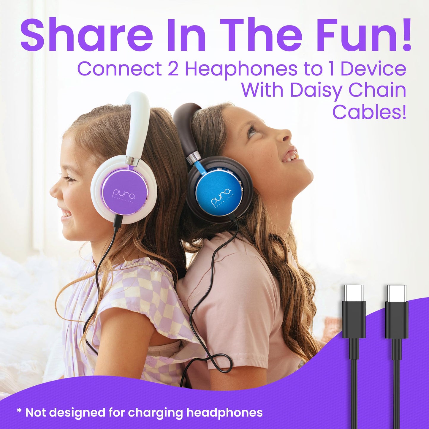 Puro Sound Labs Kids Wireless Headphones - Volume-Limiting 85dB, Built-in Mic, Studio-Grade Sound, 20-Hour Battery Life, Comfortable & Easy…