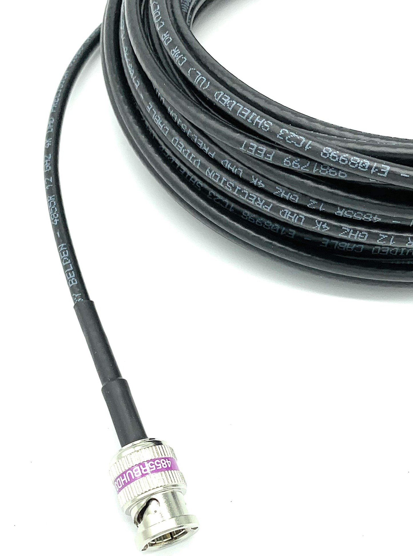 AV-Cables 12G 4K HD SDI BNC - BNC Cable 4855R Mini RG59 (6ft, Black)