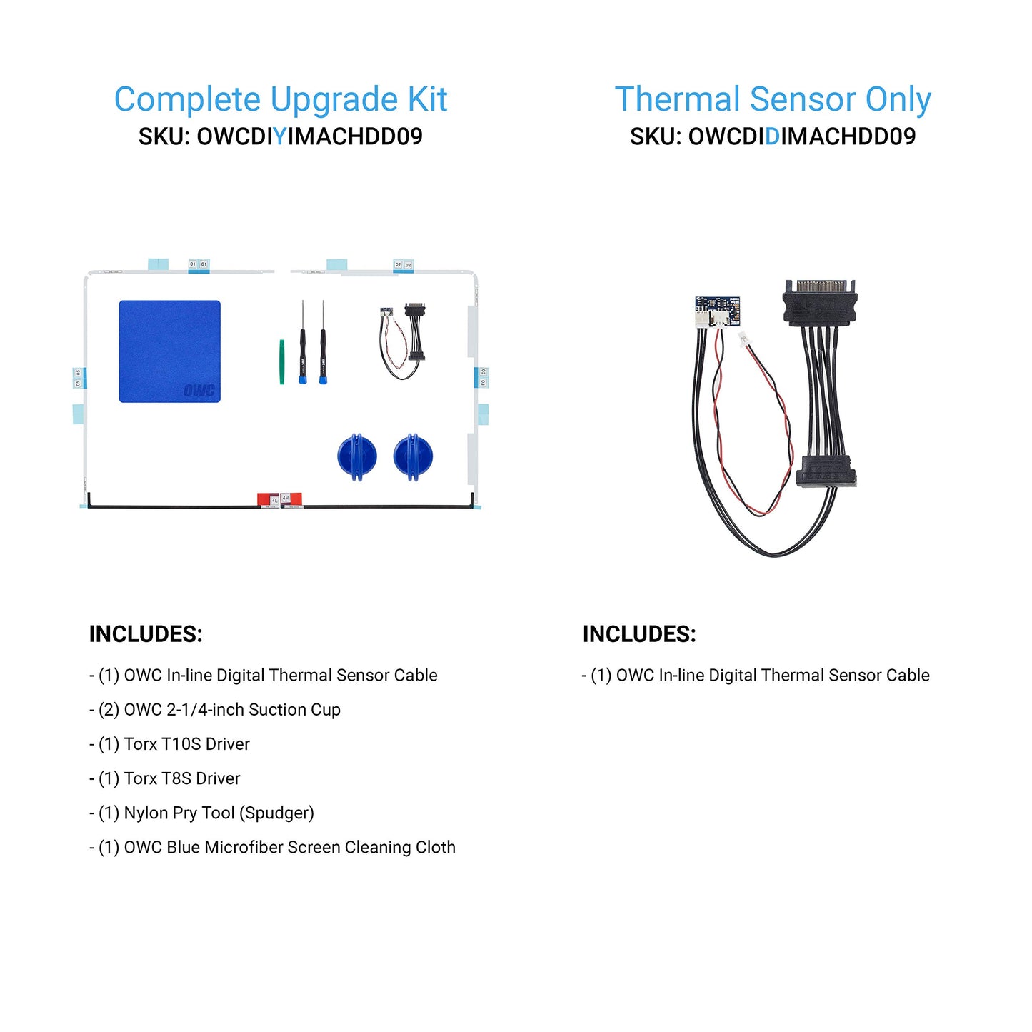 OWC in-Line Digital Thermal Sensor HDD Upgrade Cable and Install Tools for iMac 2009-2010, (OWCDIYIMACHDD09)