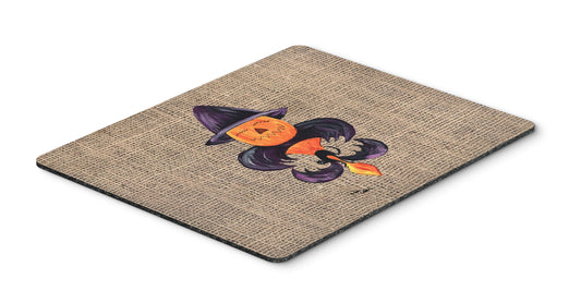 Caroline's Treasures 8748MP Halloween Pumpkin Bat Fleur de lis Mouse Pad, Hot Pad or Trivet for Home Office Gaming Working Computers Laptop Mouse