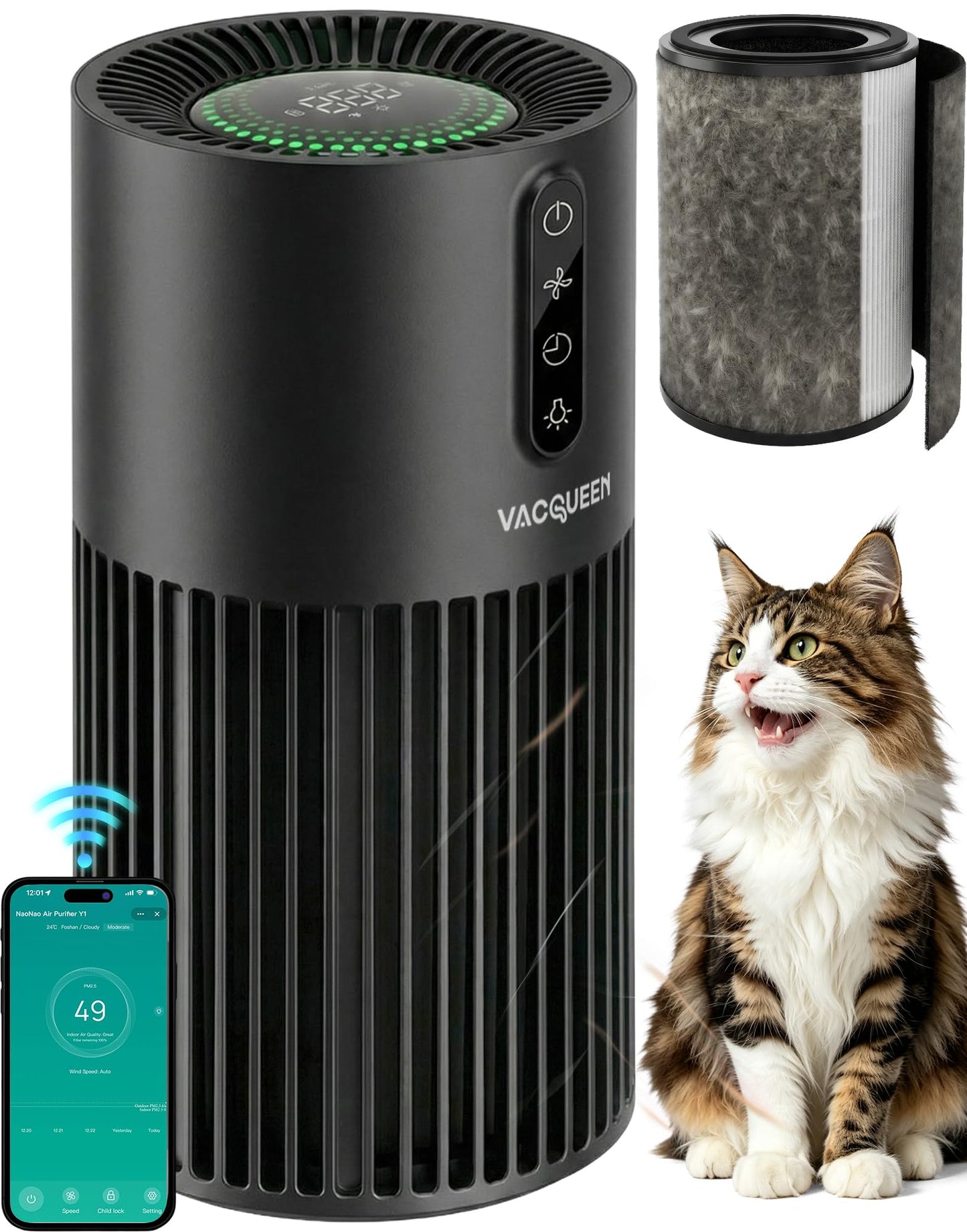 Vacqueen Air Purifiers for Home Pets
