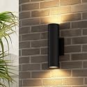 ilucezzo Outdoor Wall Lights, E26 Base, Aluminum Waterproof Modern Wall Sconces Cylinder Design, Black Modern Up and Down Wall Light Fixture Wall