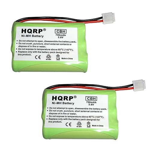 HQRP 2-Pack Phone Battery Compatible with AT&T/Lucent E5911, E5912B, E5913B, E5914, E5914B, E5917