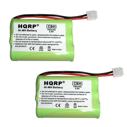 HQRP 2-Pack Phone Battery Compatible with AT&T/Lucent E5911, E5912B, E5913B, E5914, E5914B, E5917