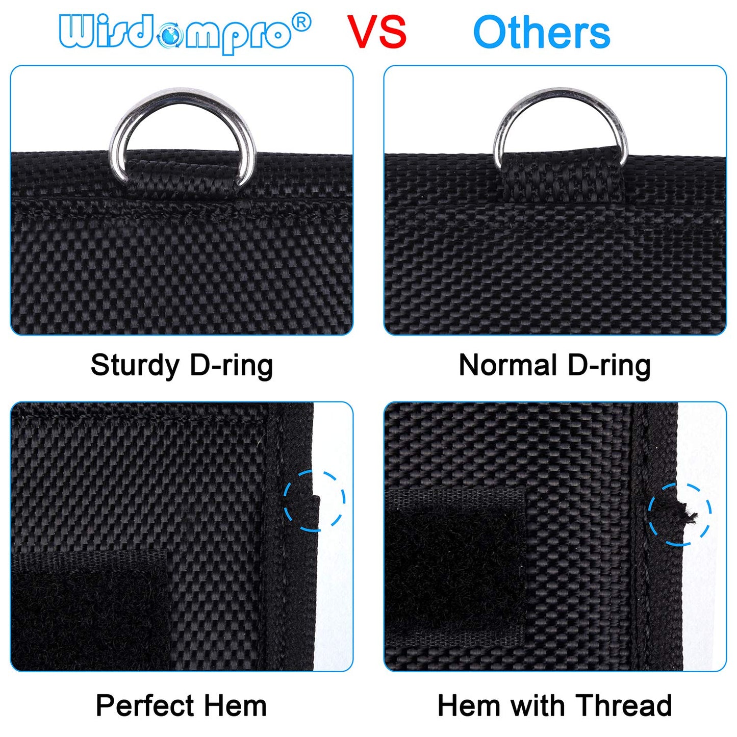 Wisdompro RFID Key FOB Protector for Car Key Signal Blocking; WP4694 Faraday Bag for Anti-Hacking, Anti-Theft Pouch - Black