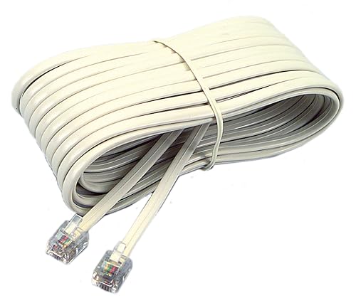 Softalk 04020 Phone Line Cord 25-Feet Ivory Landline Telephone Accessory
