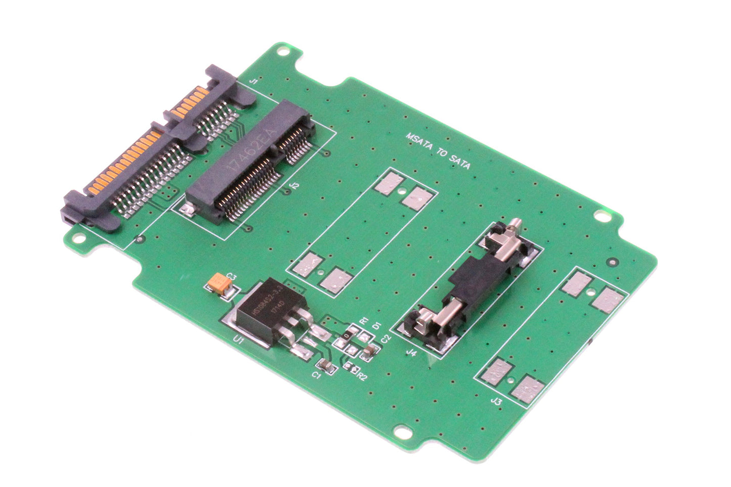 NOYITO mSATA to SATA 3.0 Adapter Converter Card 50mm mSATA SSD to 2.5” SATA SSD 15+7 Pin Adapter