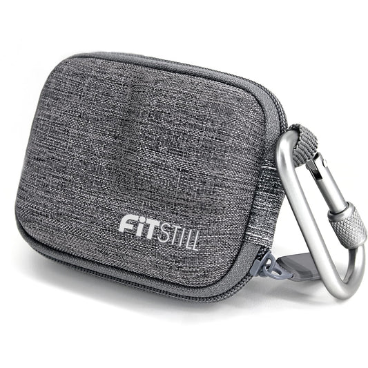 FiTSTILL Grey Weaving Mini Carrying Case for Go Pro Hero 13/12/11/10/9/8/7/(2018)/6/5/4/3+/3 Black,Hard Shell Travel Storage Case for AKASO,Campark,YI