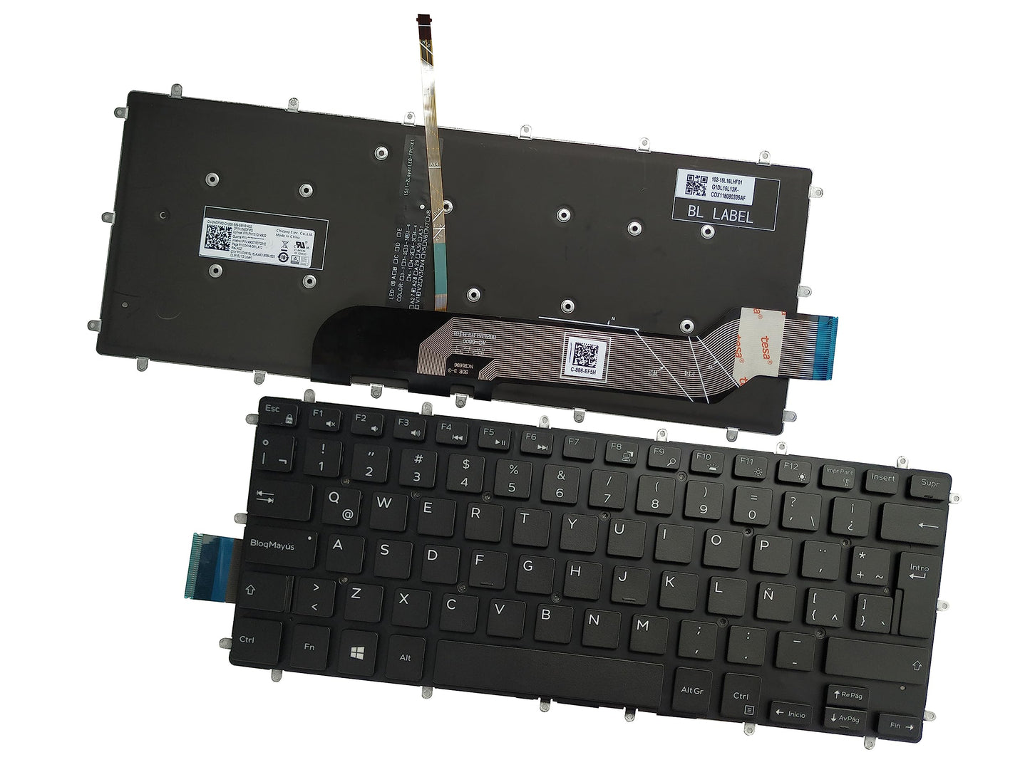 Laptop Replacement Keyboard Compatible for Dell Inspiron 14 7460 7466 7472 7467 Latitude 13 2 in 1 3379 3490 0WDFMG PK131Q14B22 Latin Layout Backlit